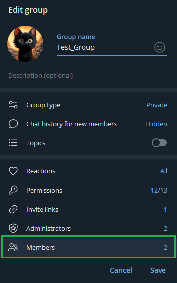 Add members to Telegram group