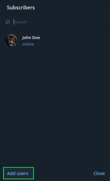 Search and add MemFee bot