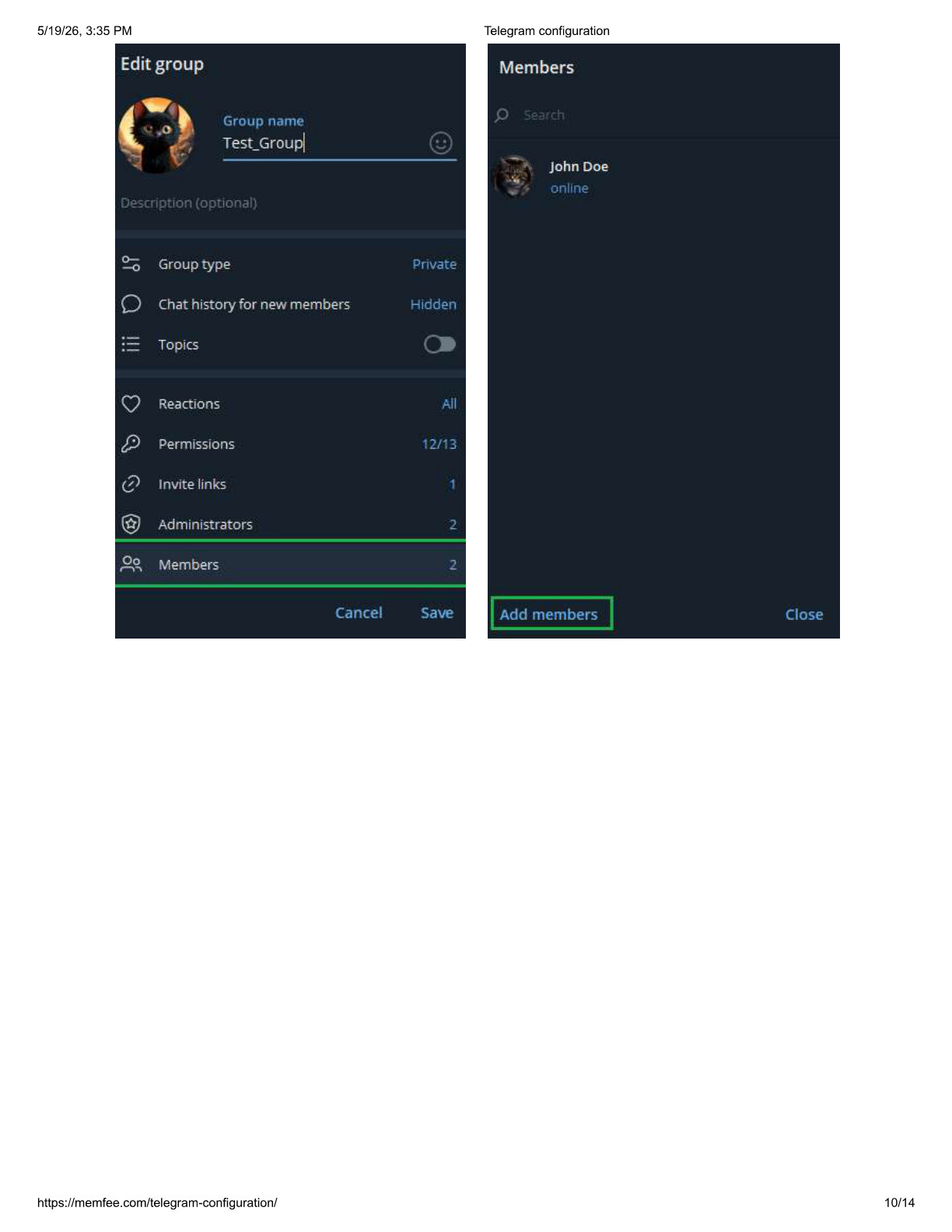 Add members to Telegram group